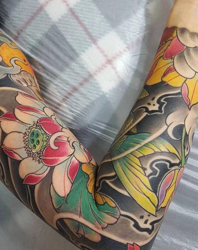 花臂纹身图片_手臂纹身图案