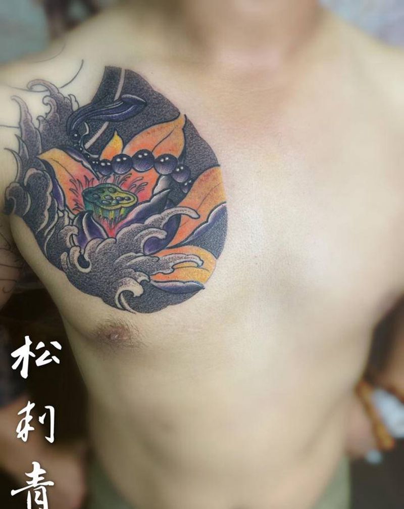 胸纹身图片_新传统纹身图案