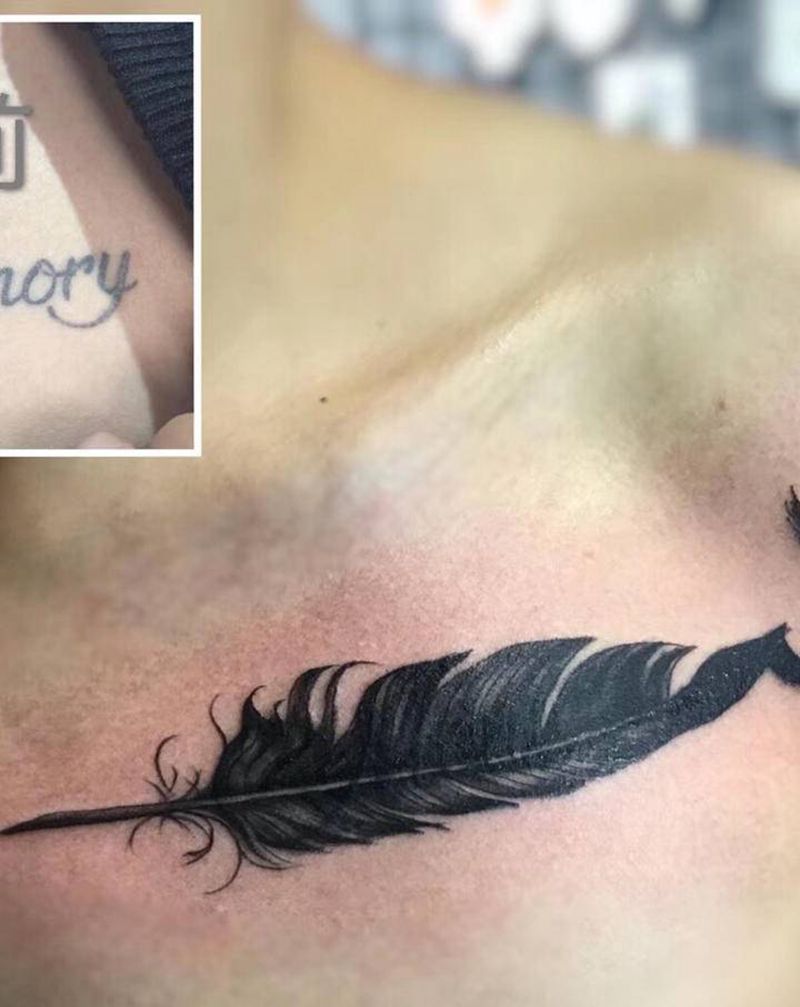 遮盖纹身图片_小清新纹身图案