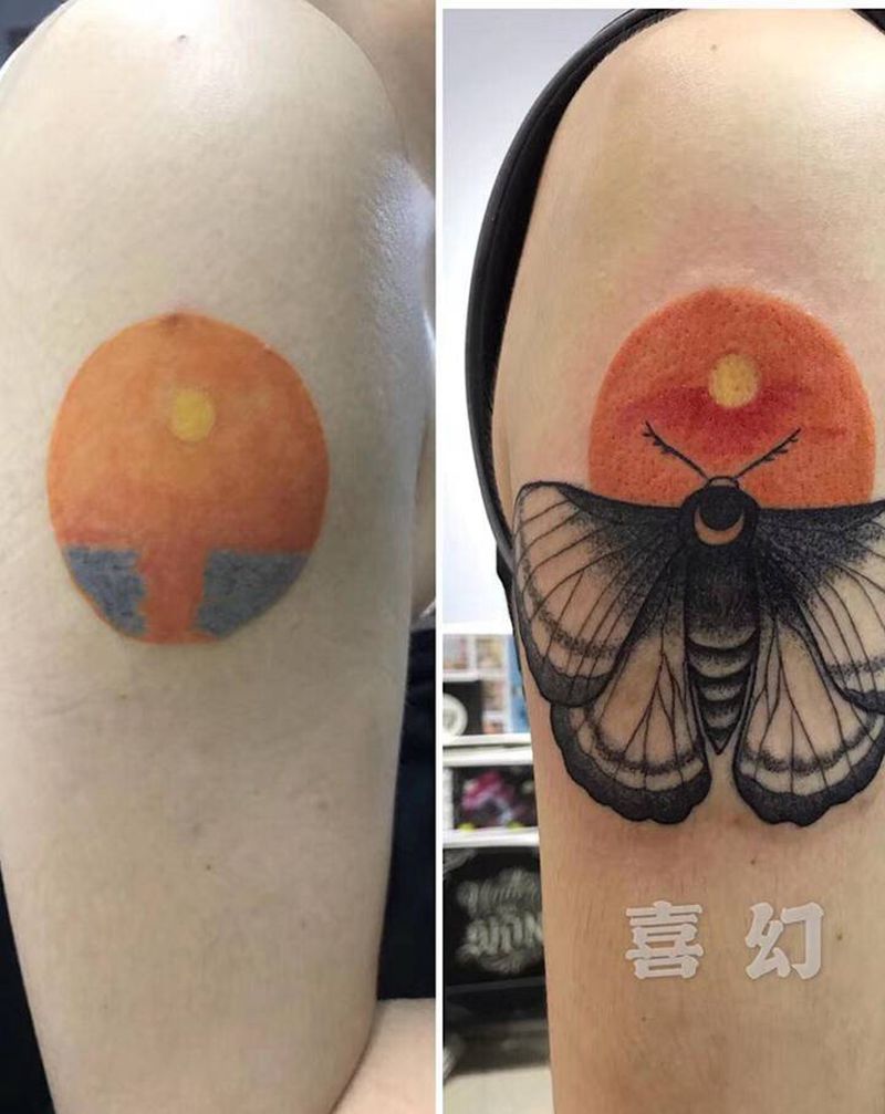 修改纹身图片_手臂点刺纹身图案