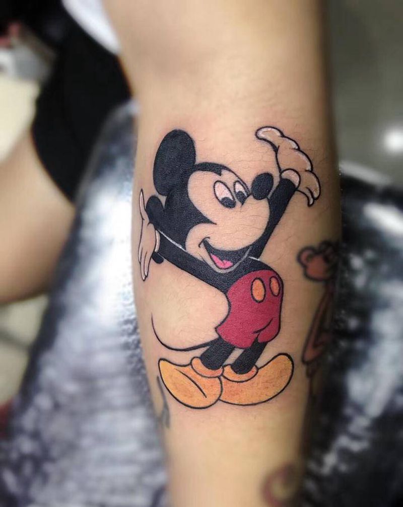 卡通纹身图片_手臂Old School纹身图案