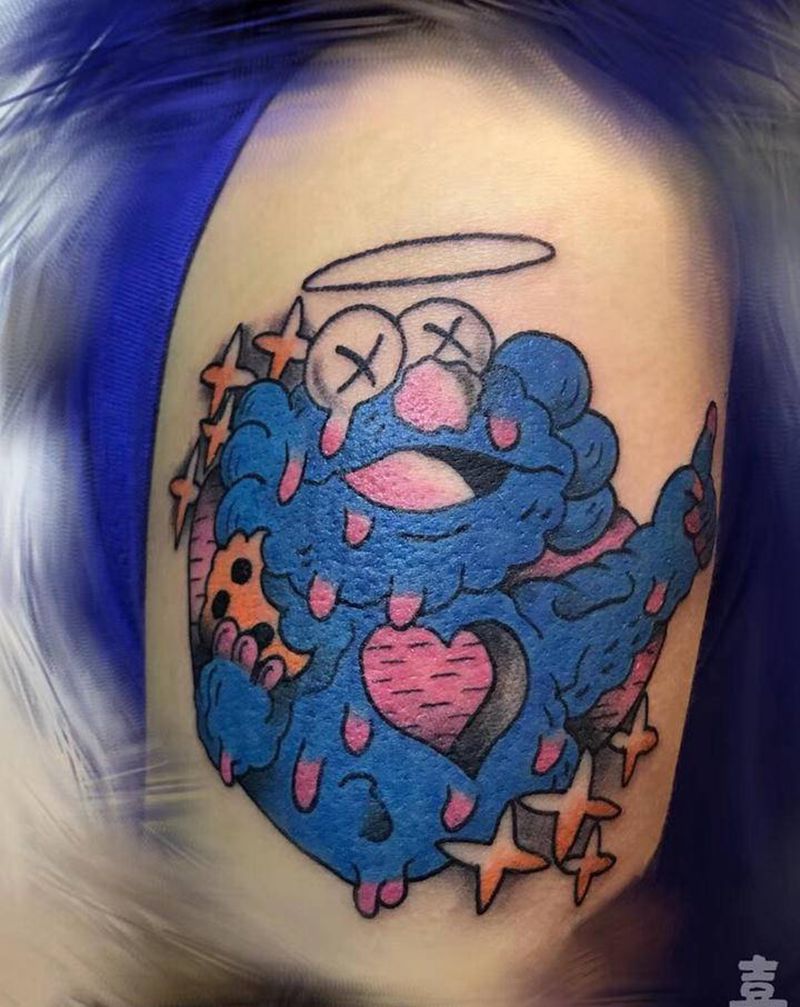 芝麻街纹身图片_手臂Old School纹身图案