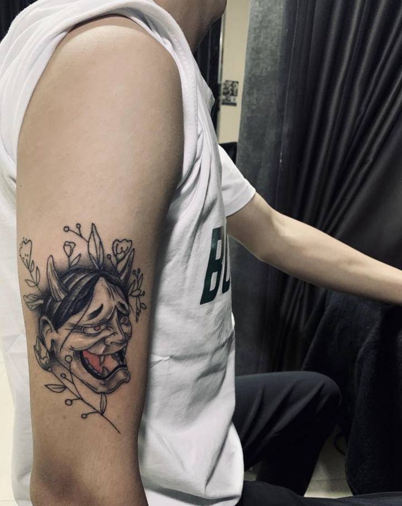 般若纹身图片_手臂新传统纹身图案