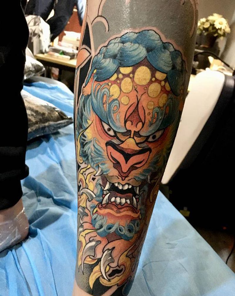 包小腿纹身图片_腿部老传统新传统纹身图案