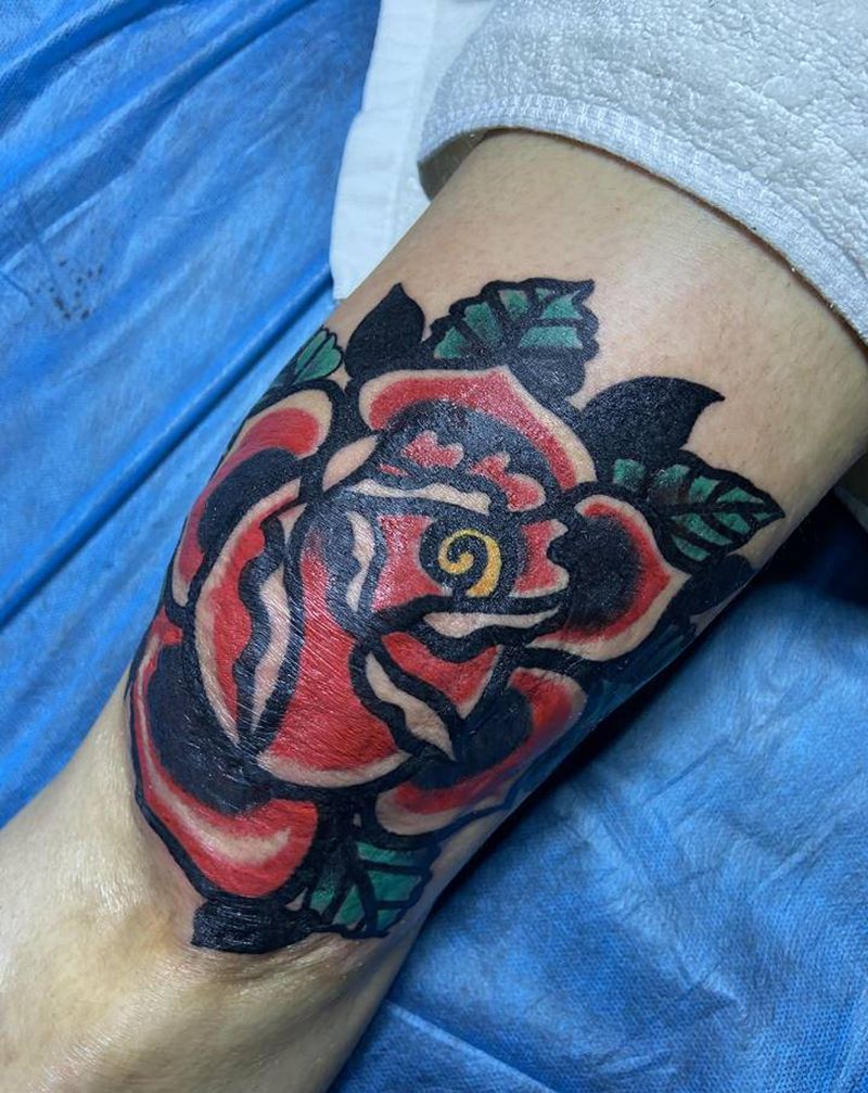 花-oldschool纹身图片_Old School纹身图案