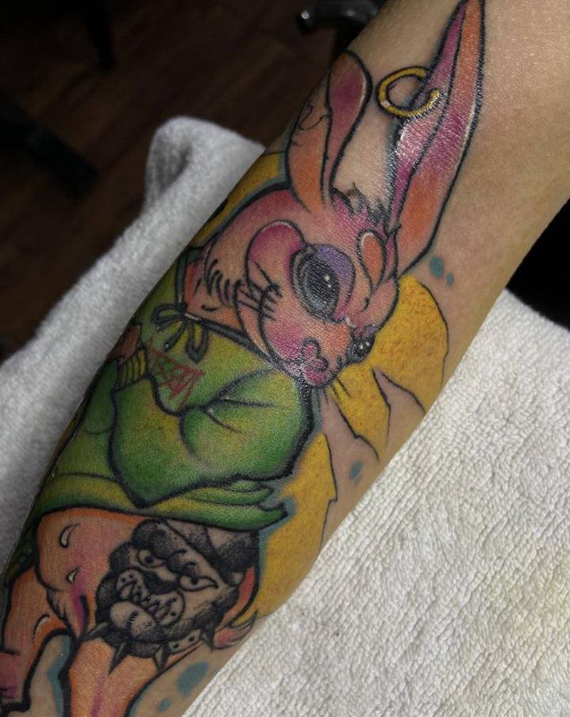 兔子纹身图片_New School纹身图案