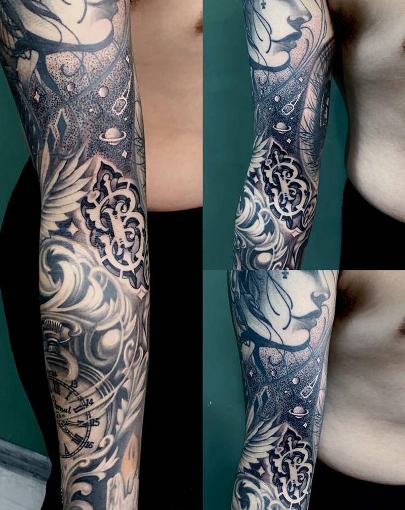 欧美局部纹身图片_手臂纹身图案