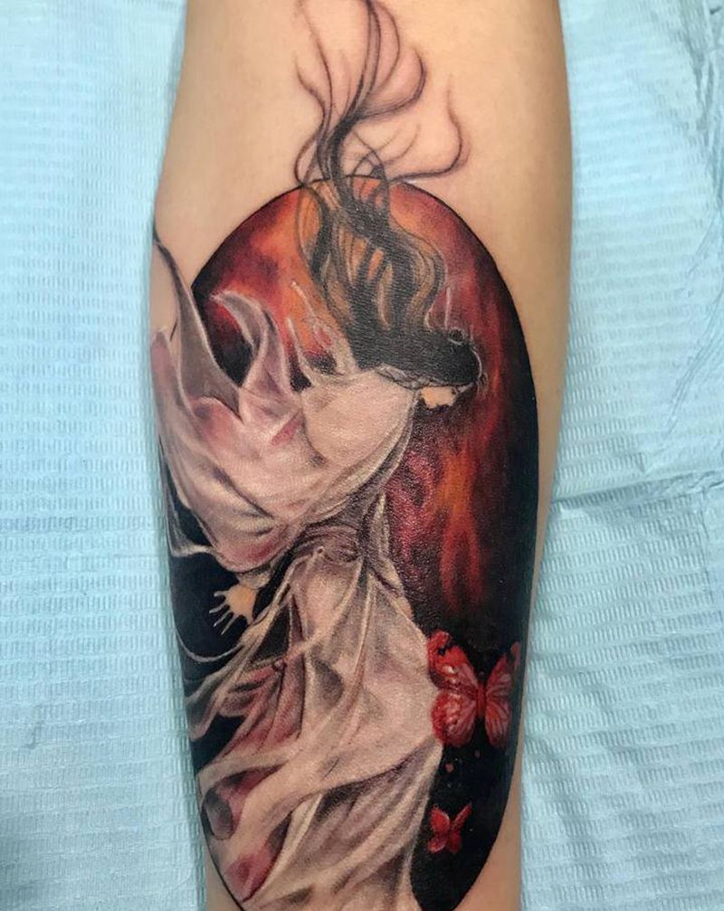 飘纹身图片_手臂新传统纹身图案