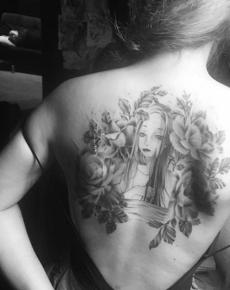 1纹身图片_颈部纹身图案