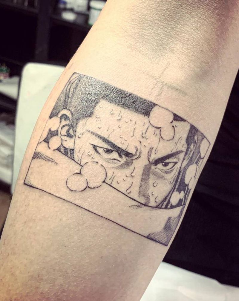 樱木花道纹身图片_手臂欧美写实漫画纹身图案