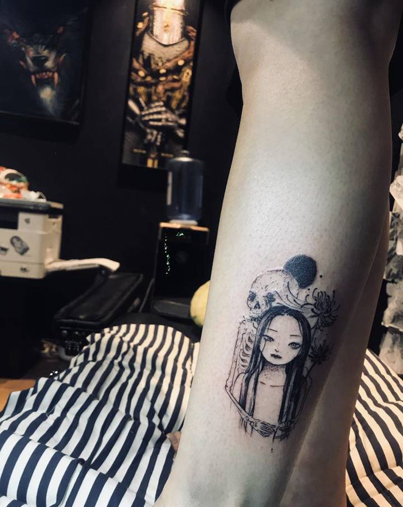 1纹身图片_腿部纹身图案