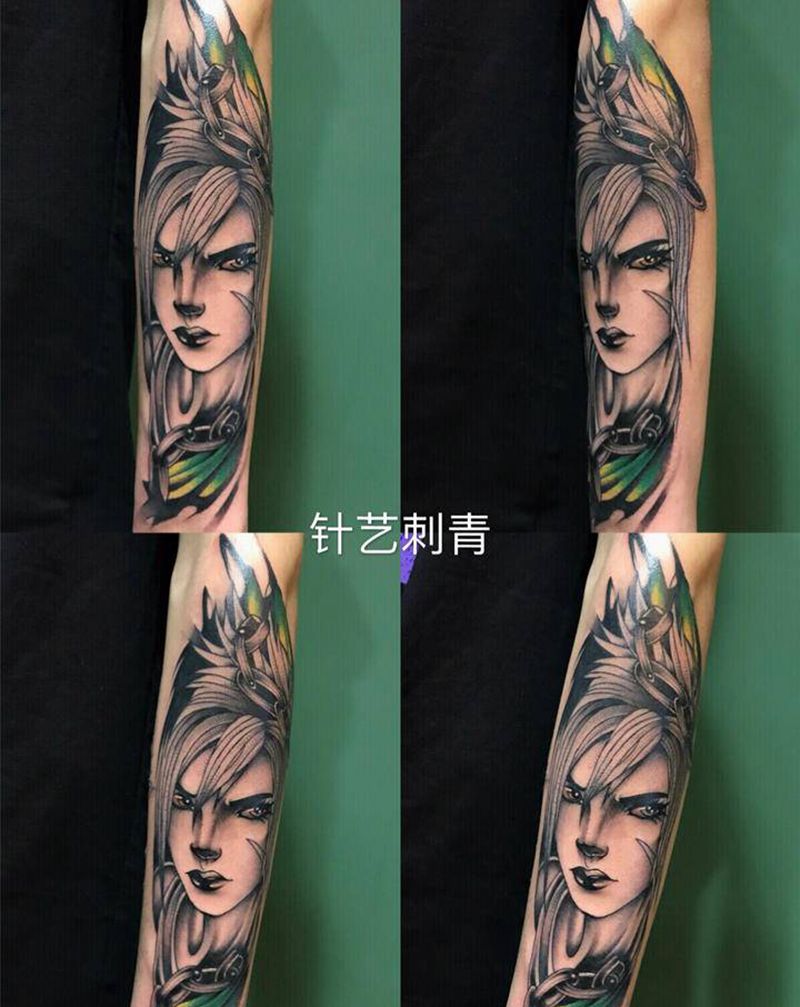 猜猜又是哪个游戏角色纹身图片_手臂纹身图案