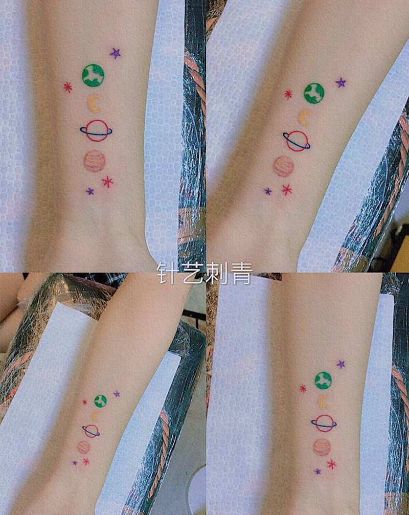 时尚小清新纹身图片_手臂胸部纹身图案