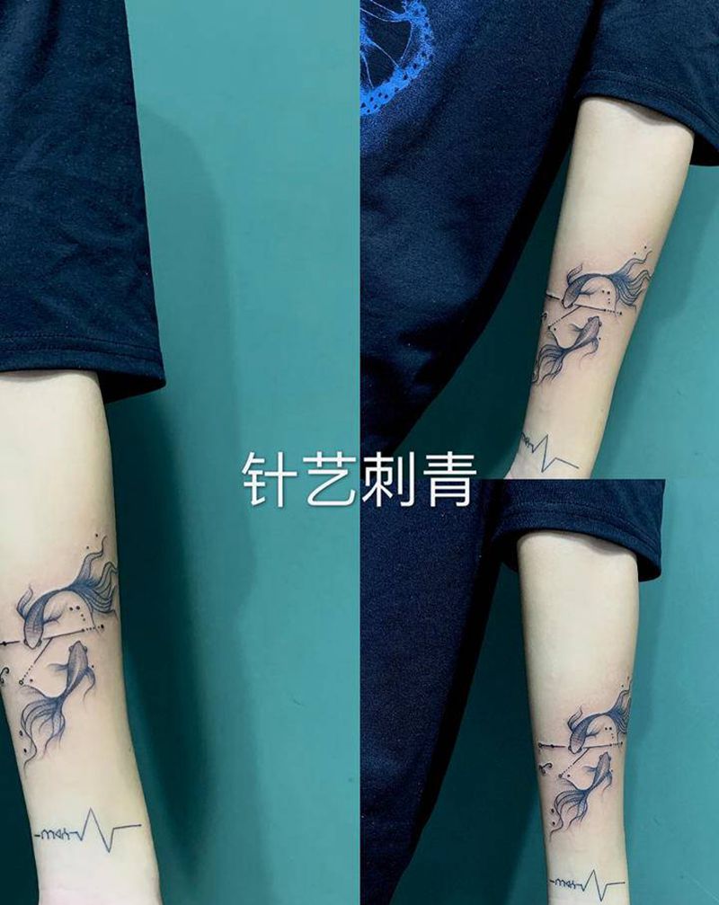 小清新纹身图片_手臂纹身图案