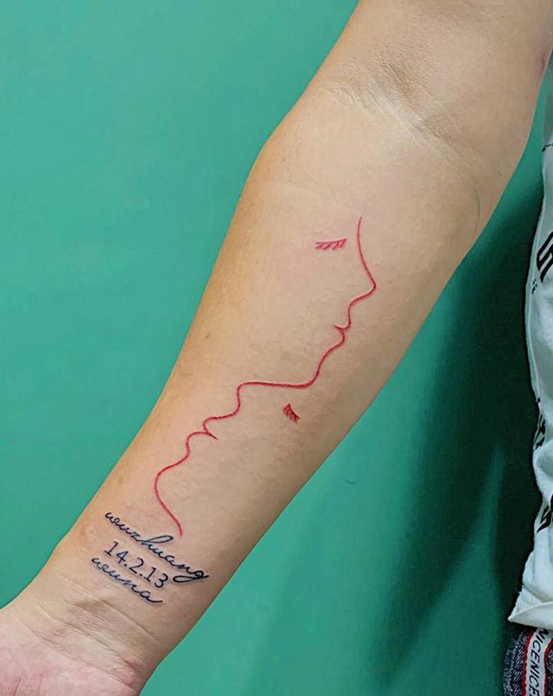 相爱纹身图片_手臂纹身图案