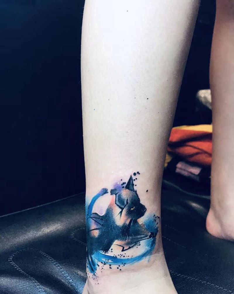 水墨纹身图片_水墨纹身图案