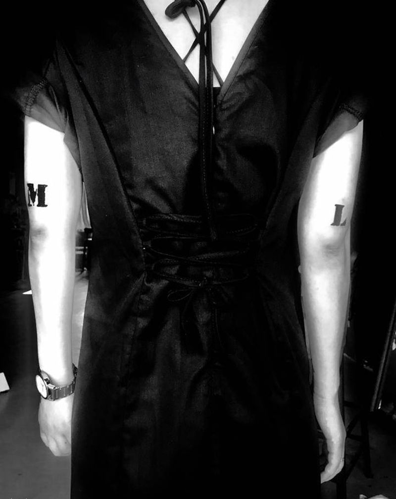 孩子名字纹身图片_手臂花体字纹身图案