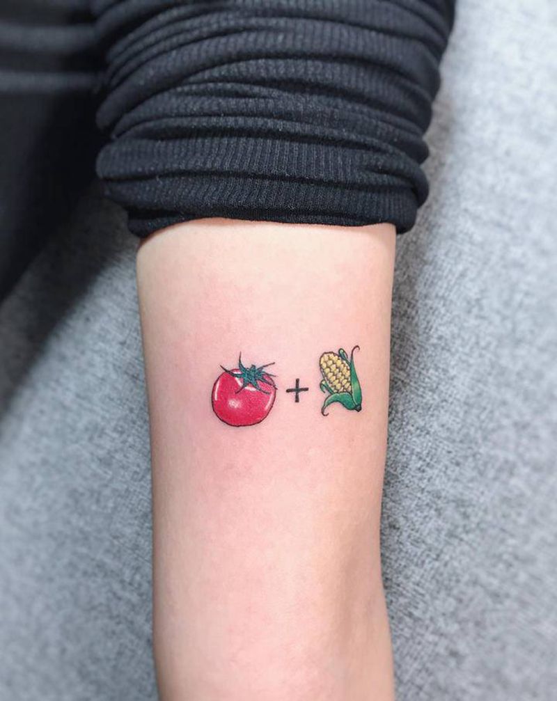 小清新纹身图片_手臂手部水彩水墨纹身图案