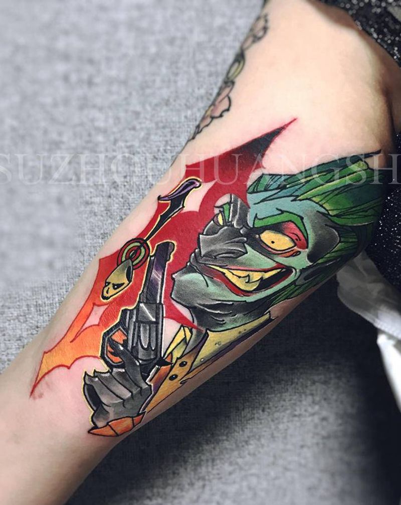 new school小丑纹身图片_手臂New SchoolOld School纹身图案