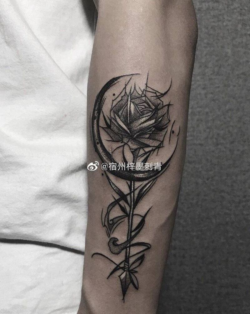 羊纹身图片_手臂欧美写实纹身图案