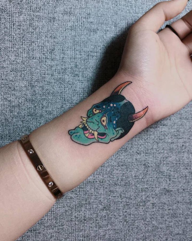 般若纹身图片_手臂手部新传统New School纹身图案