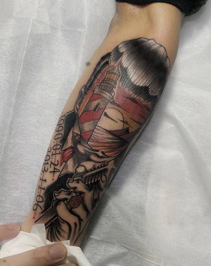 Old school油头男纹身图片_手臂Old School纹身图案