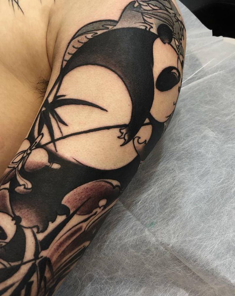 功夫熊猫纹身图片_New School纹身图案