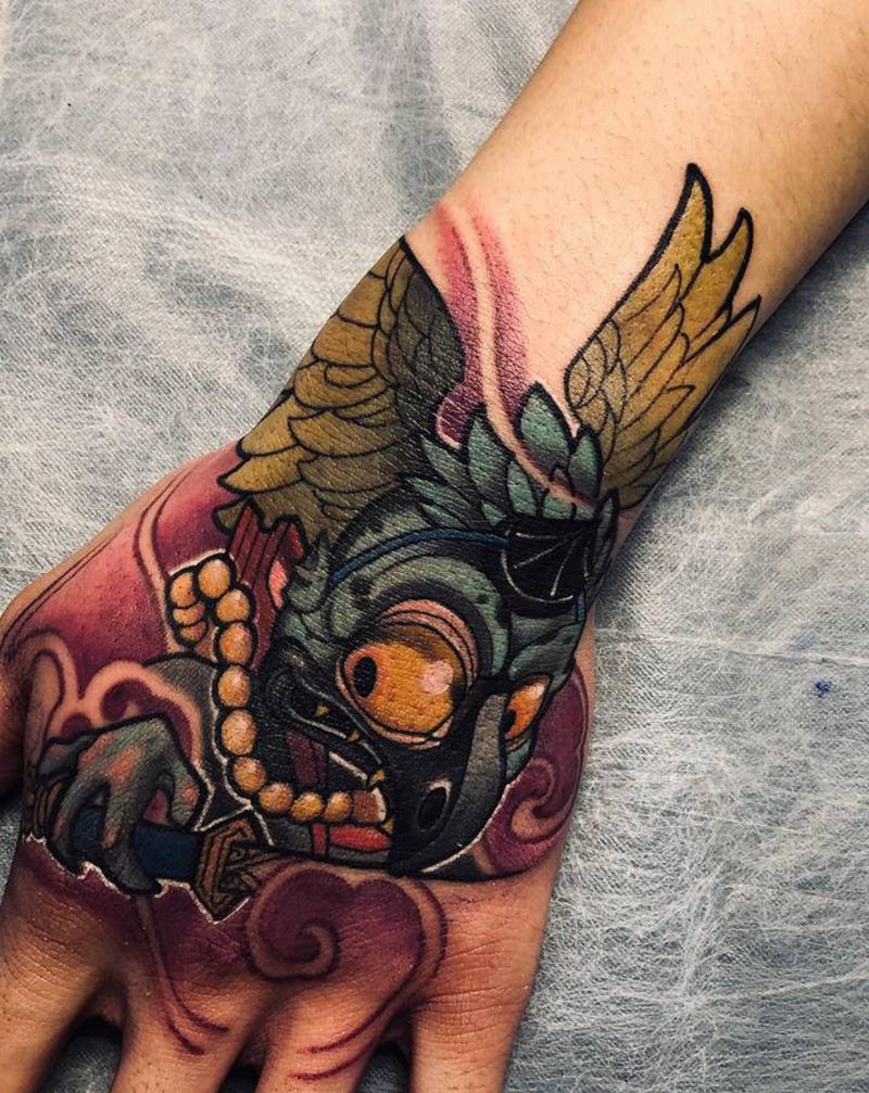 手背纹身图片_手部手臂New School纹身图案