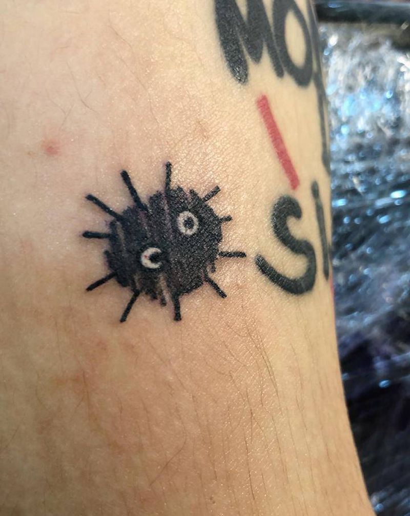 煤球纹身图片_手臂水彩纹身图案