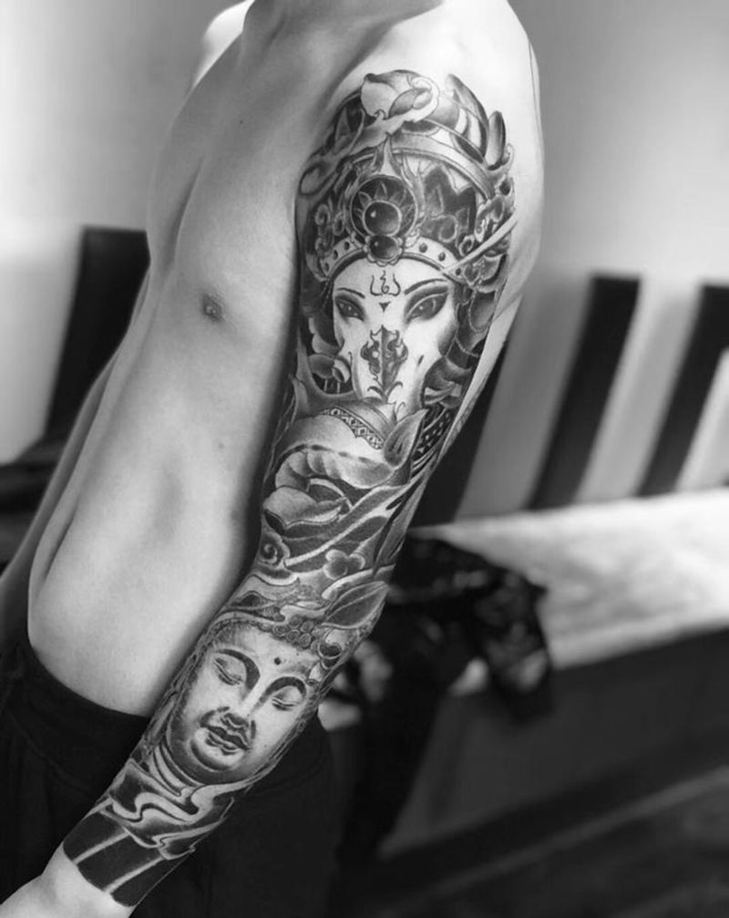 花臂纹身图片_手臂纹身图案