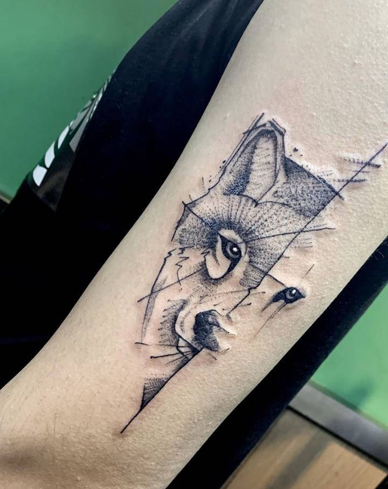 狼纹身图片_手臂纹身图案