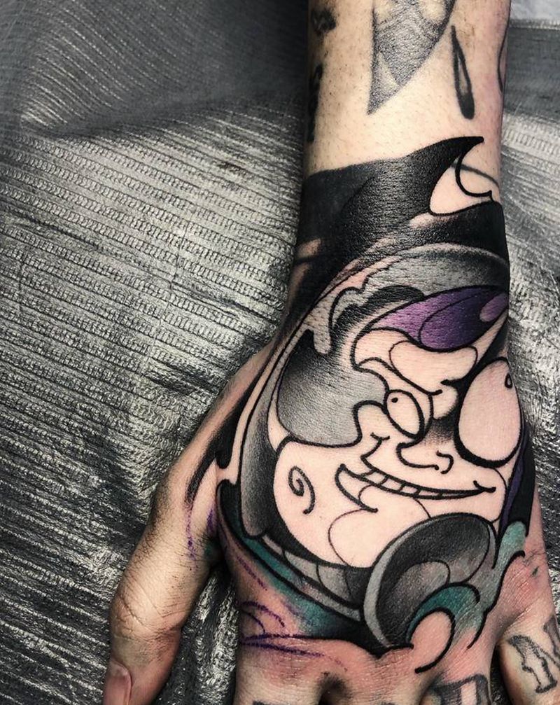 巴斯光年纹身图片_手部手臂New School纹身图案