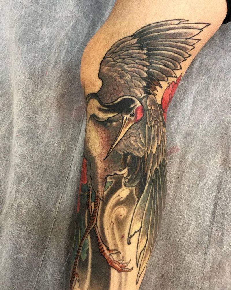 仙纹身图片_腿部新传统纹身图案