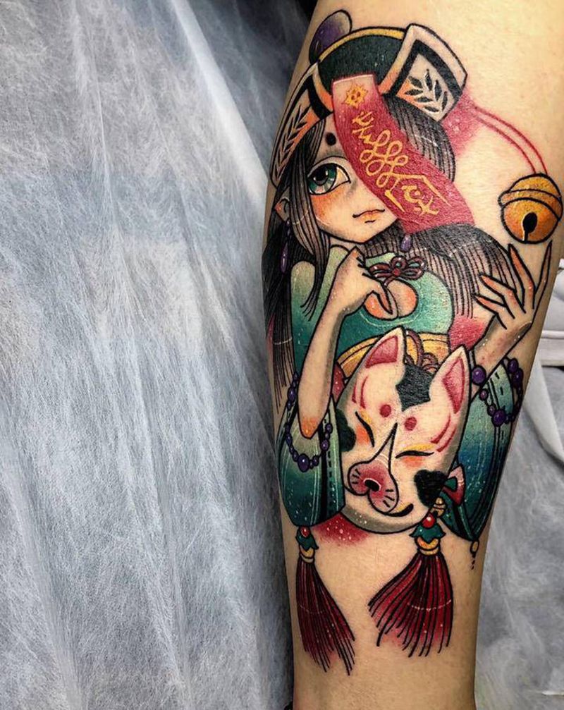 僵尸纹身纹身图片_腿部纹身图案