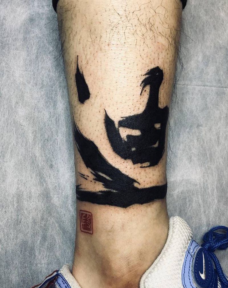 覆盖老纹身纹身图片_腿部纹身图案