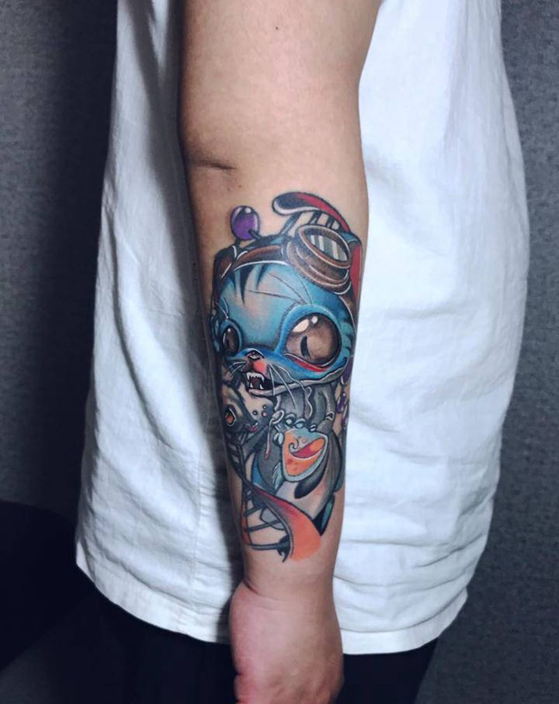 new school纹身图片_手臂New School纹身图案