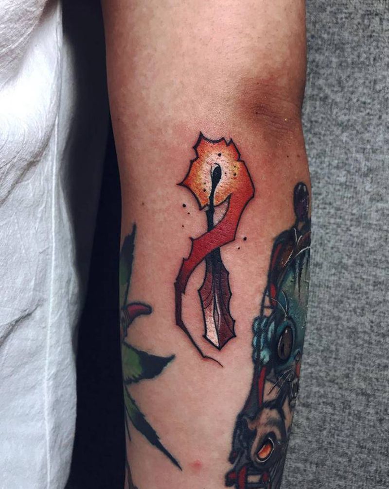 燃烧的火柴纹身图片_手臂New School纹身图案