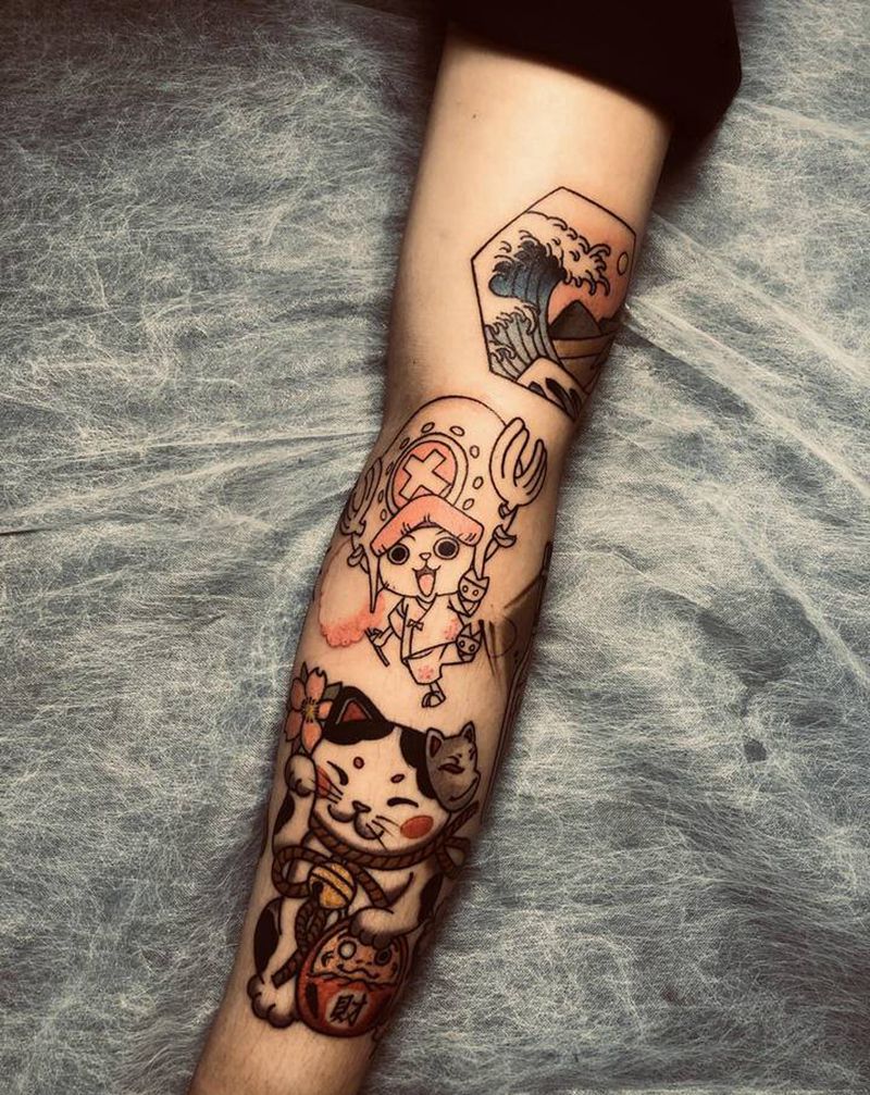 乔巴纹身图片_手臂Old School纹身图案