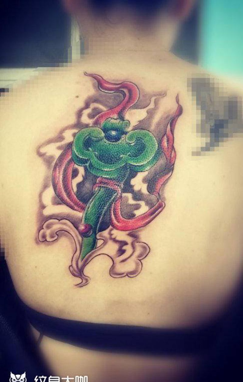 亳州近期作品纹身图片_背部老传统鱼纹身图案