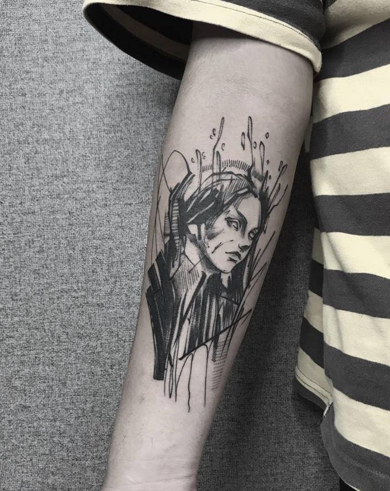 暗黑风格纹身图片_手臂手部欧美写实暗黑暗黑风格纹身图案