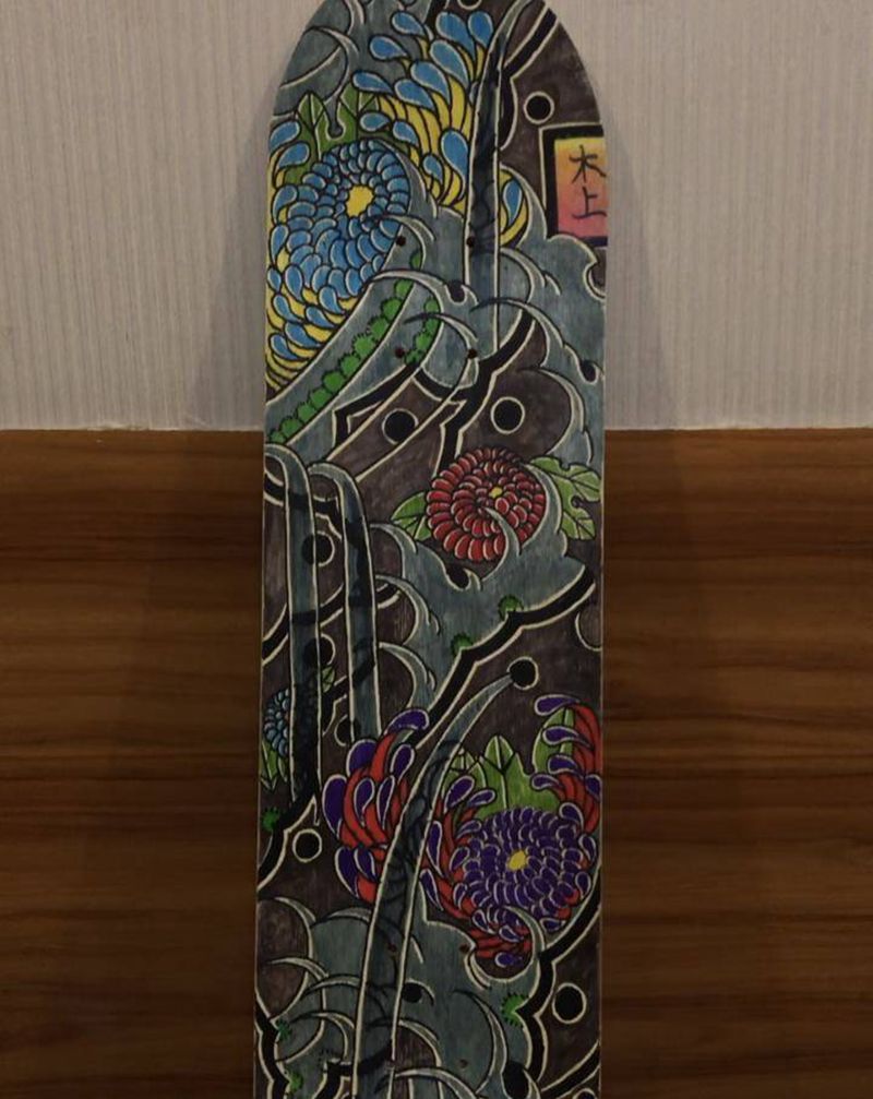 原创花臂 手稿纹身图片_手臂老传统纹身图案