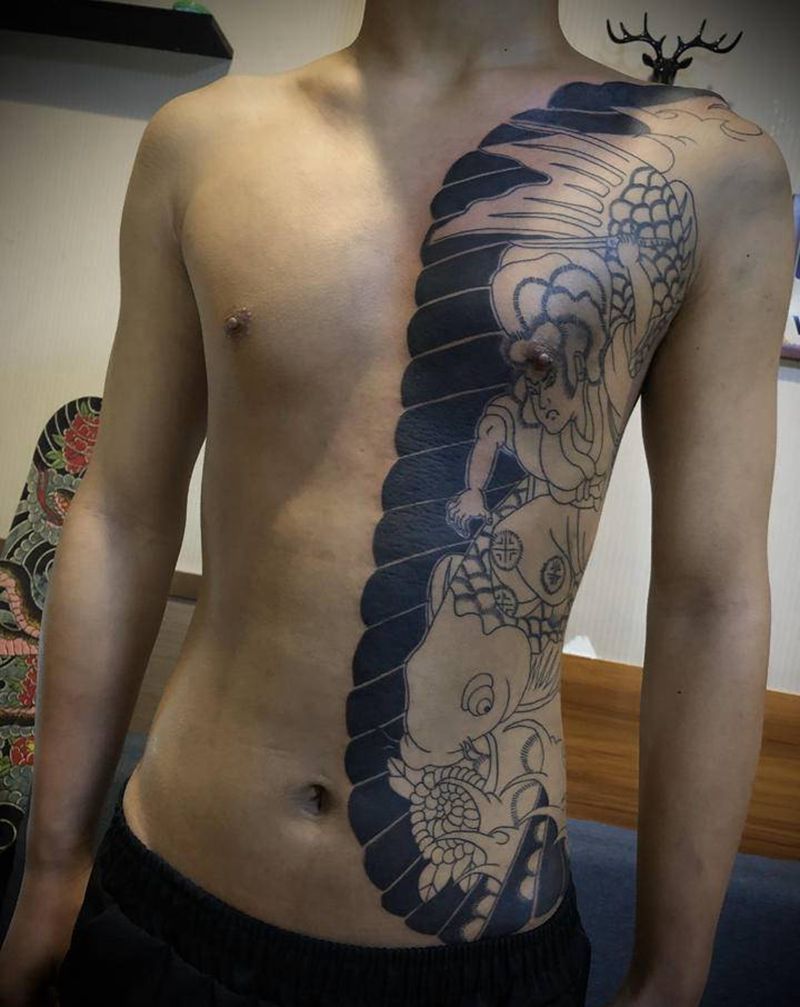 开衫纹身图片_老传统纹身图案