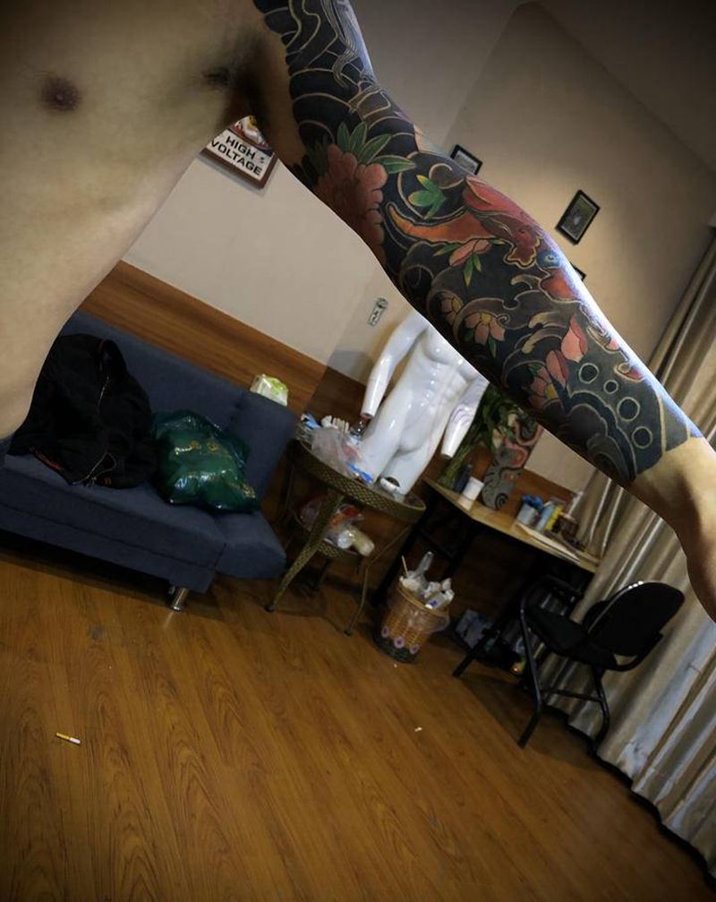 耗时三天。江西小伙。纹身图片_老传统纹身图案