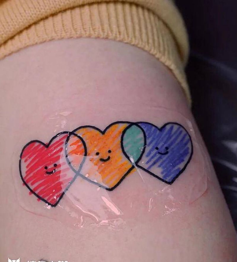 爱心纹身纹身图片_手臂腿部Old SchoolNew School纹身图案