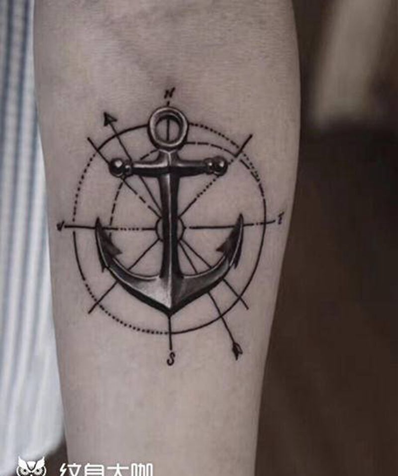 船锚纹身纹身图片_手臂脚部Old SchoolNew School纹身图案