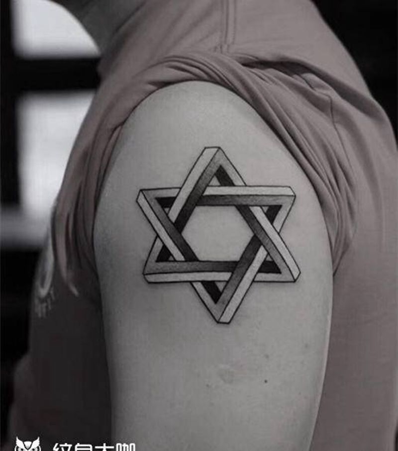 六芒星纹身纹身图片_手臂腿部点刺图腾纹身图案
