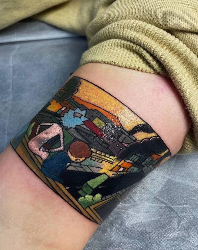 -Rick and Morty纹身图片_手臂New School纹身图案