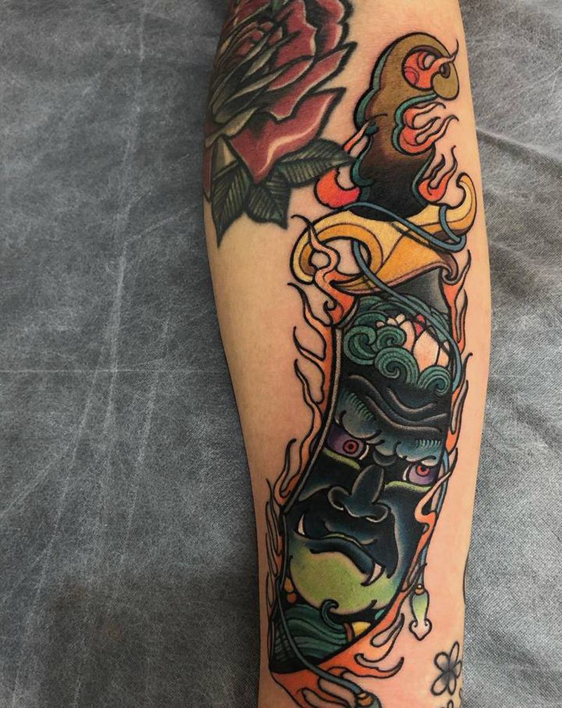 不动纹身图片_手臂New School纹身图案