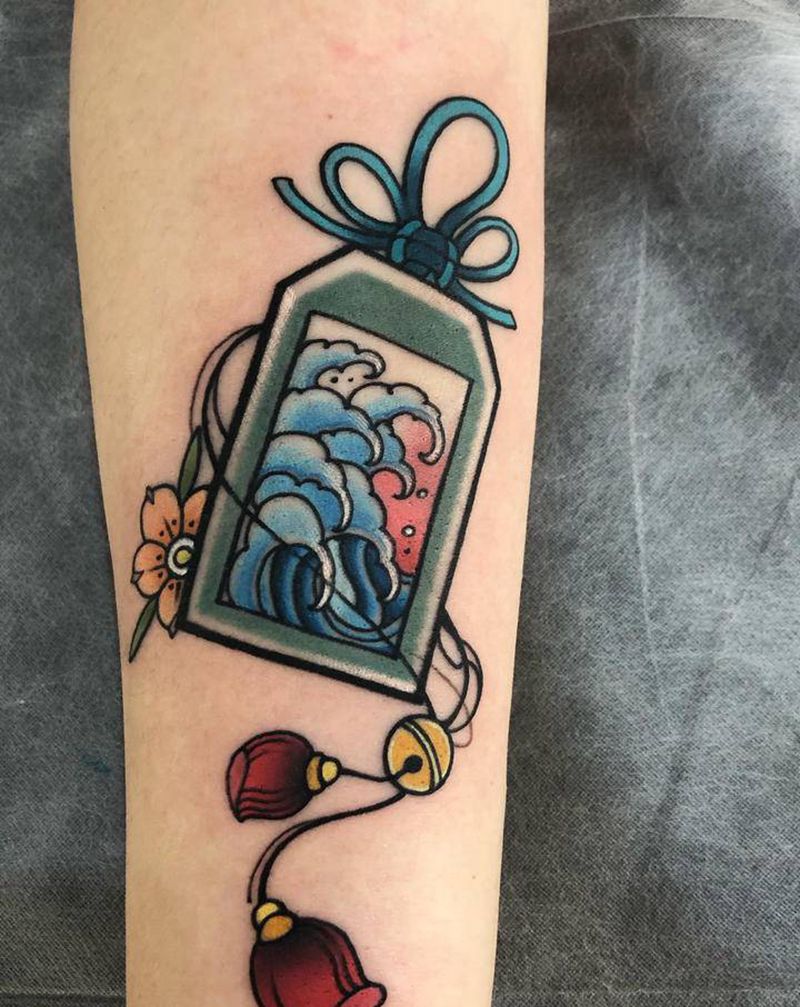 御守纹身图片_手臂New School纹身图案