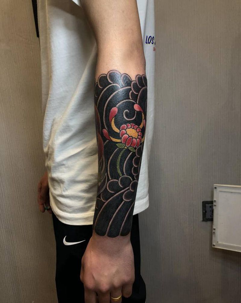 修改覆盖作品纹身图片_老传统纹身图案